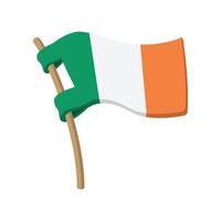 bandera, de, irlanda, caricatura, icono vector