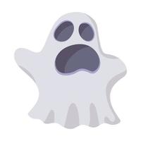 Halloween ghost icon, cartoon style vector