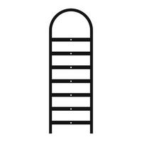 escalera negro simple icono vector