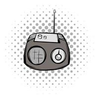 símbolo de cómics de radio retro vector