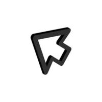 Cursor function icon, isometric 3d style vector