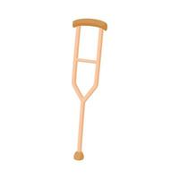 Crutch for the disabled icon, cartoon style vector