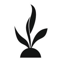 Plant seedling simple icon vector