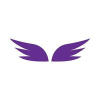 A pair of violet wings icon, simple style vector
