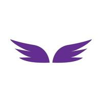 A pair of violet wings icon, simple style vector