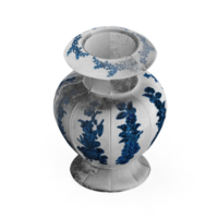 vases isométriques rendu 3d png