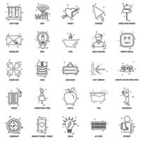 25 Business Concept Mix Line Icon set vector