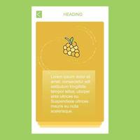 Grapes mobile vertical banner design design Vector