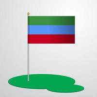 Dagestan Flag Pole vector
