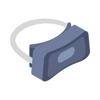 Virtual reality headset icon, isometric 3d style vector