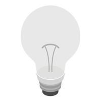 Bulb icon, isometric 3d style vector