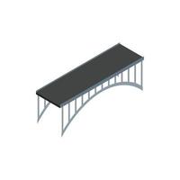 icono de puente de tramo, estilo 3d isométrico vector