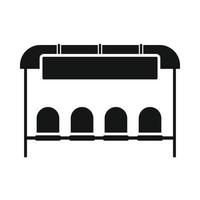 Bus stop station icon, simple style vector