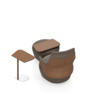 isometrico poltrona isolato 3d rendere png