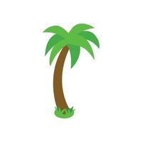 Tropical palm tree icon, isometric 3d style vector