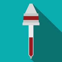 Pipette icon, flat style vector