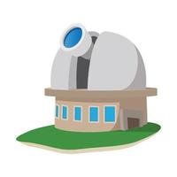 Observatory station cartoon icon vector