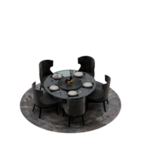 render 3d de mesa isométrica png