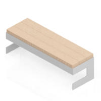 banc isométrique rendu 3d png