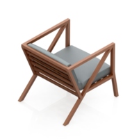 Isometric Chair 3D isolated rendering png