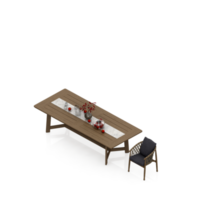 Isometric Table 3D render png