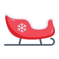 Flat vector design of sled