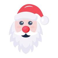 Trendy flat icon of santa claus vector