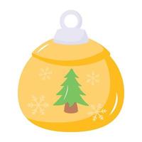 A customizable flat icon of christmas bauble vector