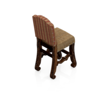 Isometric Chair 3D isolated rendering png