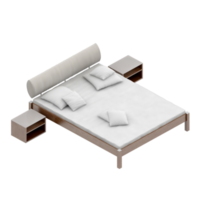 rendu 3d de la chambre isométrique png