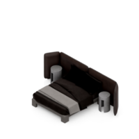 isometrico Camera da letto 3d rendere png
