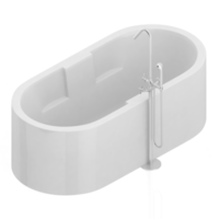 articles de salle de bain isométrique rendu isolé 3d png