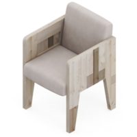 silla isométrica 3d renderizado aislado png