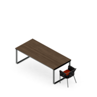 rendu 3d de l'ensemble de table isométrique png