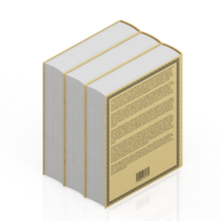 isometrische bücher 3d rendern png