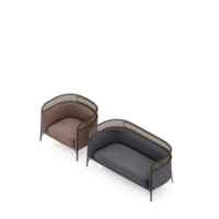 isometrico poltrona isolato 3d rendere png