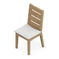 chaise isométrique rendu isolé 3d png