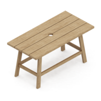 banc isométrique rendu 3d png