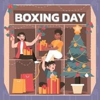 Cheerful Boxing Day vector