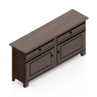 renderização 3d de gabinete isométrico png