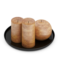 bougies isométriques rendu 3d png