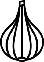 line icon for garlic vector