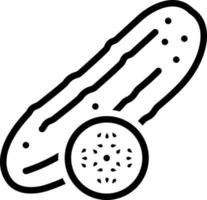 line icon for cucumber vector