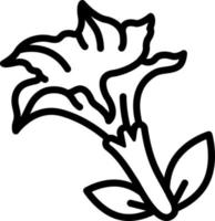 line icon for datura stramonium vector