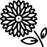 line icon for chrysanthemum vector