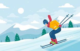 Winter Outdoor Sport Activity Background vector