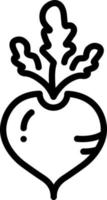 line icon for turnip vector