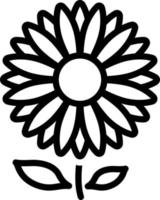 line icon for daisy vector