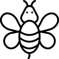 icono de línea para abeja vector