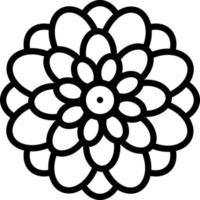 line icon for dahlia vector